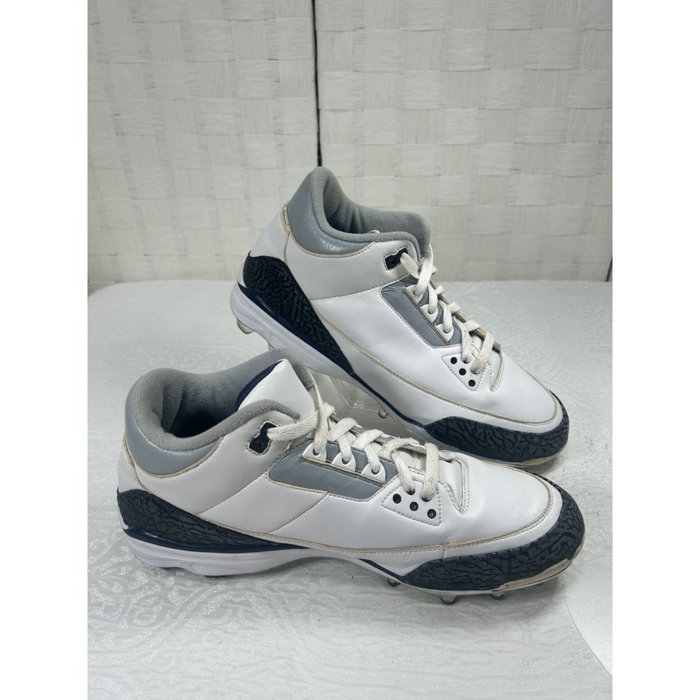Vintage Air Jordan 3D retro football cleats white navy mens 12 M